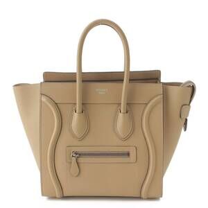 Celine Luggage Shopper Leather Handbag Dune